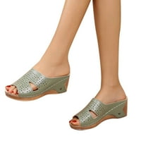 PUEAWKOER TOE PEEP SLOPE SA HULLOM DAME papuče sandale i proljeće modne rimske ljetne ženske sandale