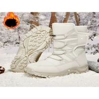 Crocowalk ženske tople cipele Srednja klasa za snijeg FAU FUR ​​zimske čizme non kliznu plišani postrojeni