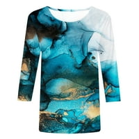 HVYesh ženski rukav vrhovi ljetne casual print Crewneck T košulje Comfy Flowy Tee bluze za nošenje sa