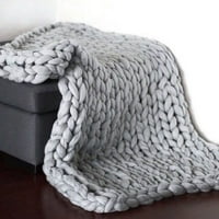 Ručno izrađene debele pletene pletenice pletene tepihe tepih za spavaću sobu djeca meka dne pokrivač