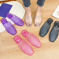 Ženske cipele debele pete papuče za jelly rupa protiv klizanja zamotavanje glave za glavu Vanjska habala