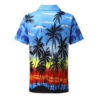 Kukoosobni muški košulje kratkih rukava Ležerne prilike ljeta Havajska majica na plaži Havajska kratka