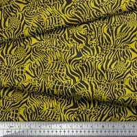 Soimoi Yellow Rayon tkanina Leopard i divlja životinja kože kože tkanina sa dvorištem širom