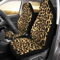 Set prekrivača autosjedalice Leopard Universal Auto Front Seats Zaštitni za auto, suv limuzina, kamion