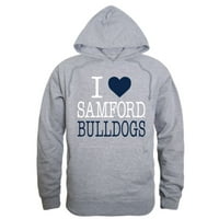 Love Samford University Bulldogs Hoodie Dukserice Heather Grey XX-Large