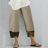 Gubotare hlače za žene Comfortsoft Ecosmart ženske dukseve na otvorenoj dnu, Khaki M