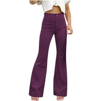 Teretne pantalone za žene na čišćenju Ženska moda Slim Fit Udobni džep u boji Ležerne pantalone