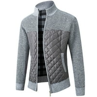 Peskaiy prsluk za muškarce Muška modna jesen i zimski karirani ručki pleteni džemper džemper jakna siva