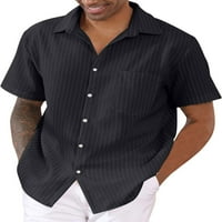 Haite muns tops gumb down ljetne košulje s kratkim rukavima bluza za muškarce majica rever vrat tee