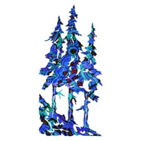 Sljedeće inovacije Pine stabla plava Zen Wall Art