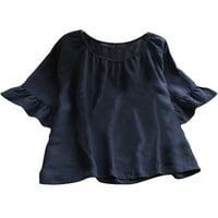 Glookwis dame rukava tunik bluza modna tee casual obična majica s ljuljačkim ruffled ljetnim vrhovima