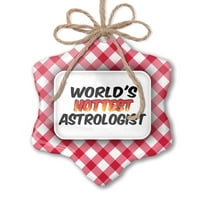 Božićni ukras svjetski najtopliji astrolog crveni plaid neonblond