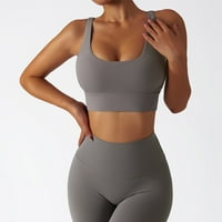 Veliki sportski grudnjak ženski remen Yoga sportske grudnjake bežične podstavljene joge hlače i sportski