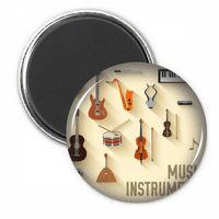 Muzički instrumenti Kombinirani uzorak hladnjača Magnet naljepnica ukras