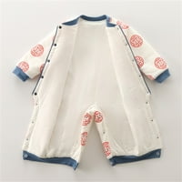 Baby Girl Boy Calendar Kineska novogodišnja tang odijelo obložen dugim rukavima Zimske hladnjake za