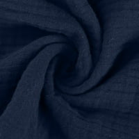 Echfiprom ženske hlače čipke hlače plave visoke struke Ležerne prilike duge hlače Čvrsti palazzo hlače