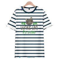 Striped majice s kratkim rukavima žene jednostavne majice sa svim utakmicama Harajuku