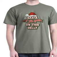 Cafepress - smiješan božićni santa tamno majica - pamučna majica