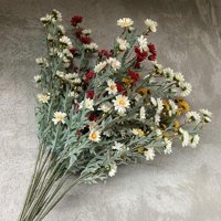 Fuwaxung Fall ukrasi za kuću 5-viljuškar Bijela jesen Chrysanthemum Početna Namještaj cvjetni cvijet