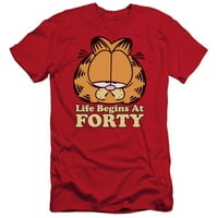 Garfield - Život počinje na četrdeset - Slim Fit Shirt Majica kratkih rukava - Srednja