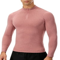 Capreze muns mišićna majica s dugim rukavima Sportska majica Fleese obloge Kompresijske košulje Slim