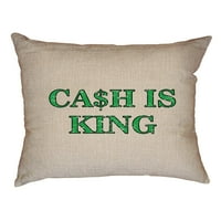 CA $ h je kralj - gotovina je kralj trendy grafički ukrasni jastuk od jastuka bacanja s umetkom