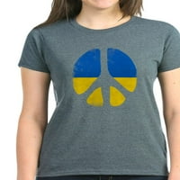 Cafepress - mir u ukrajinskoj majici - Ženska tamna majica