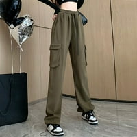 Ženske casual pantalone za rad Žensko obloženo slovo Ispis sportskih joggers pantalona sa džepovima
