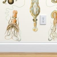 Swatch pozadina za komercijalnu razredu - morsko vintage jellyfish hobotnice nautičke tradicionalne