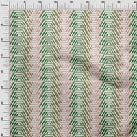 Onuone pamuk poplin more zelene tkanine Geometrijske šesterokutne pruge zanatske projekte Dekor tkanina Štampano od dvorišta široko