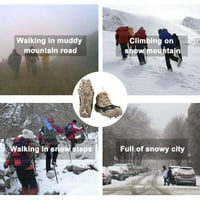 Kompleti za vuču, šiljci za planinarske čizme za cipele za cipele i snijeg hvata se nehrđajući mikropice za planinarenje, hodanje, penjanje, trčanje, ribolov, trčanje
