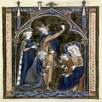 Obožavanje magiju. Nillumination iz flamanskog psaltera, C1275. Poster Print by