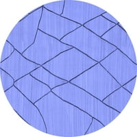 Ahgly Company u zatvorenom okruglom krunim plavim modernim prostirkama područja, 8 'krug