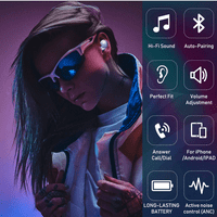 Urban Street Buds Pro True Bluetooth bežični uši za HTC Desire Pro 5G sa aktivnom bukom Otkazivanje