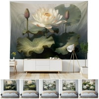 Zidne tapiserije za cvijeće lotosa za spavaću sobu kućna spavaća soba, zavjesa za pozadinu