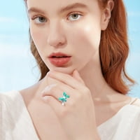 Yubnlvae prstenovi prsten za djevojke nakit prstenovi modni prsten stil opal vjenčani pokloni prstenovi zeleni 8