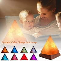 SRSTRAT USB Himalayan sol lampica sa bojama mijenja se, piramida Crystal sol rock lampa za ured, kuća