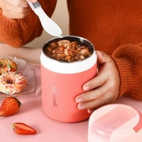 Huanledash 580ml Cup supe za hranu odvojiva odvojiva jednostavna za nošenje dobrog brtvljenja Izolirane skrivene ručke od nehrđajućeg čelika kuhanje za doručak u domaćinstvu
