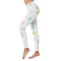 Ženske hlače Dressy Ležerne prilike za uskrsni dan Print High Squaist Yoga Tajice Kompresija Yoga Trčanje