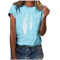 Ženske majice kratkih rukava Love Heart ispisana grafička majica Crewneck Girl Gifts Ljetna odjeća