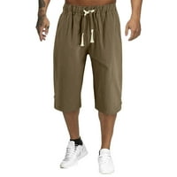 Frehsky muške hlače Muške modne casual jednostavne pamučne boje i posteljine lumbalne hlače za hlače
