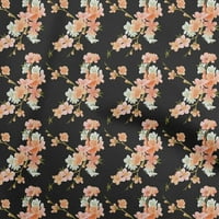 Onuone poliesterske spande crne tkanine cvjetni šivaći zanatske projekte Tkanine otiske od dvorišta Wide-ac