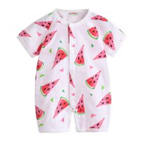 Little BoyySuit Oneye Toddler Ljeto odijelo za bebe dječake Pamučni posteljina gumba crtani dinosaur