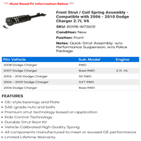 Proljetna sklopa zajmove za namotavanje - kompatibilna sa - Dodge Charger 2.7L V 2009