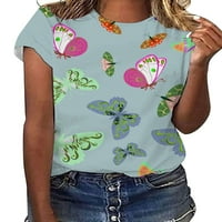 Nizine žene Butterfly Print bluza Dame Lady BagerGGY majica DailyWer Majica kratkih rukava CATF majica