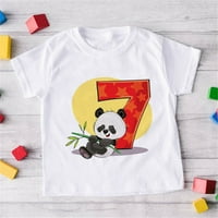 Toddler Boys Girls Ljeto kratki rukav Panda crtani otisci T majice vrhom odjeća slatka dječaka odjeća