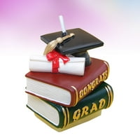 Crno diplomiranje svijeća Diplomiranje šešira i dizajn knjiga Svijećnica Dekoracija Creative Svijeća Poklon