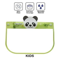 Dječji štit za lice, vizir djevojke dječake unise prozirni vjetrov sigurnosni poklopac prašine zaštićena od dječije štitnika Panda
