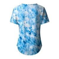 Čipkane majice vrhovi ženske boje plus gradijentna rukava V-izrez bluza Veličina modne majice kratki