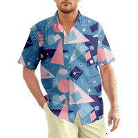Muški kratki rukav 80S90S Havajska majica Strašan praktični umjetnički ometa za odrasle za vanredno